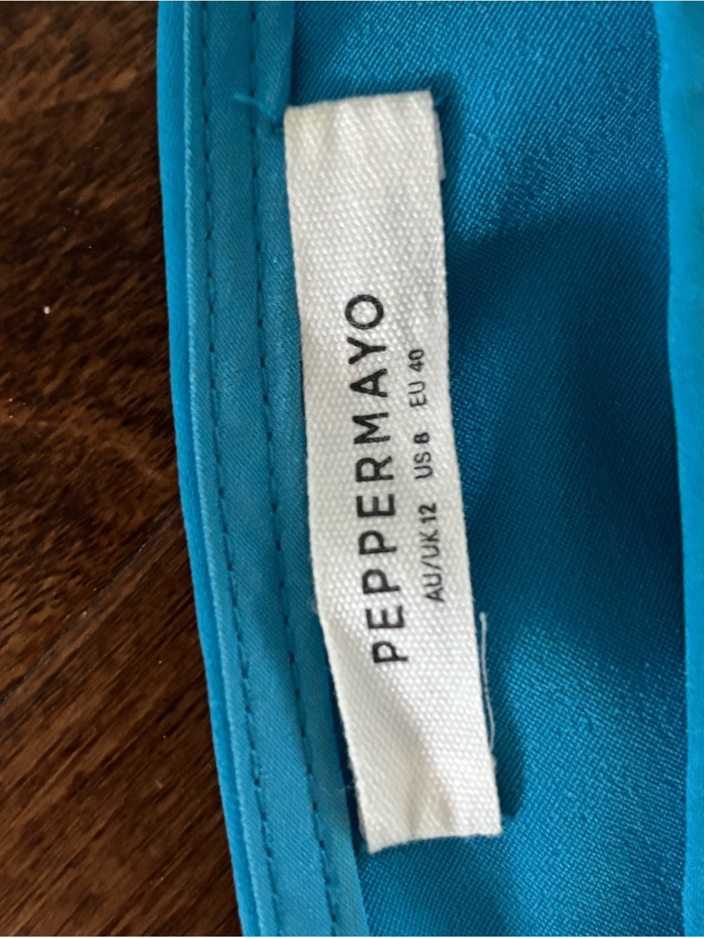 Bright Blue V-Neck Slip Dress - PEPPERMAYO - Picture 3 of 3